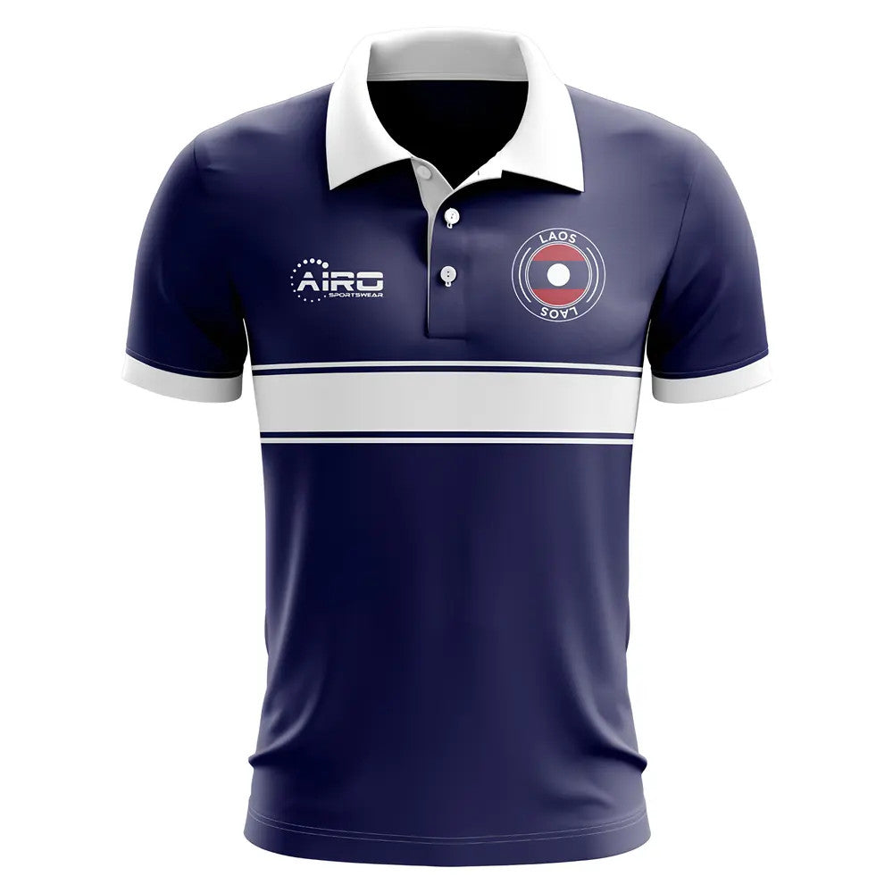 Laos Concept Stripe Polo Shirt (Navy)_0