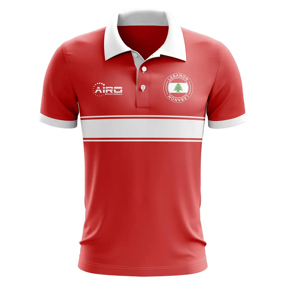 Lebanon Concept Stripe Polo Shirt (Red) - Kids_0