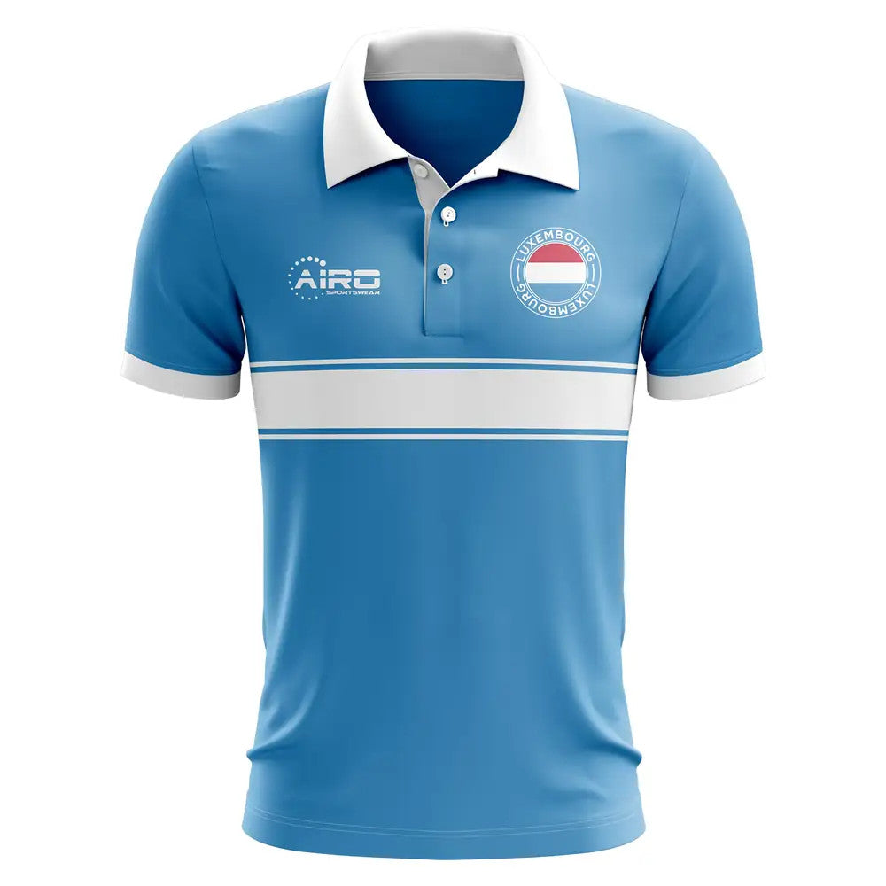 Luxembourg Concept Stripe Polo Shirt (Sky)_0