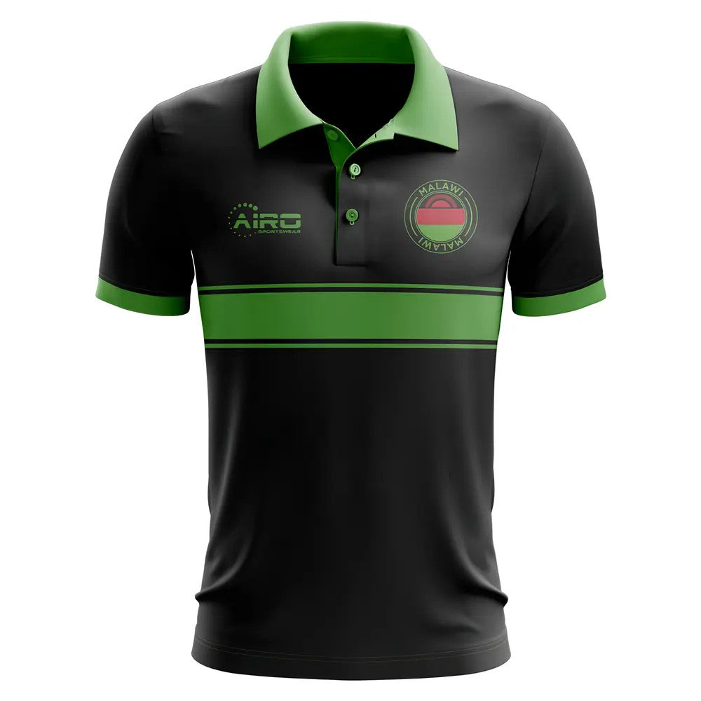 Malawi Concept Stripe Polo Shirt (Black) - Kids_1