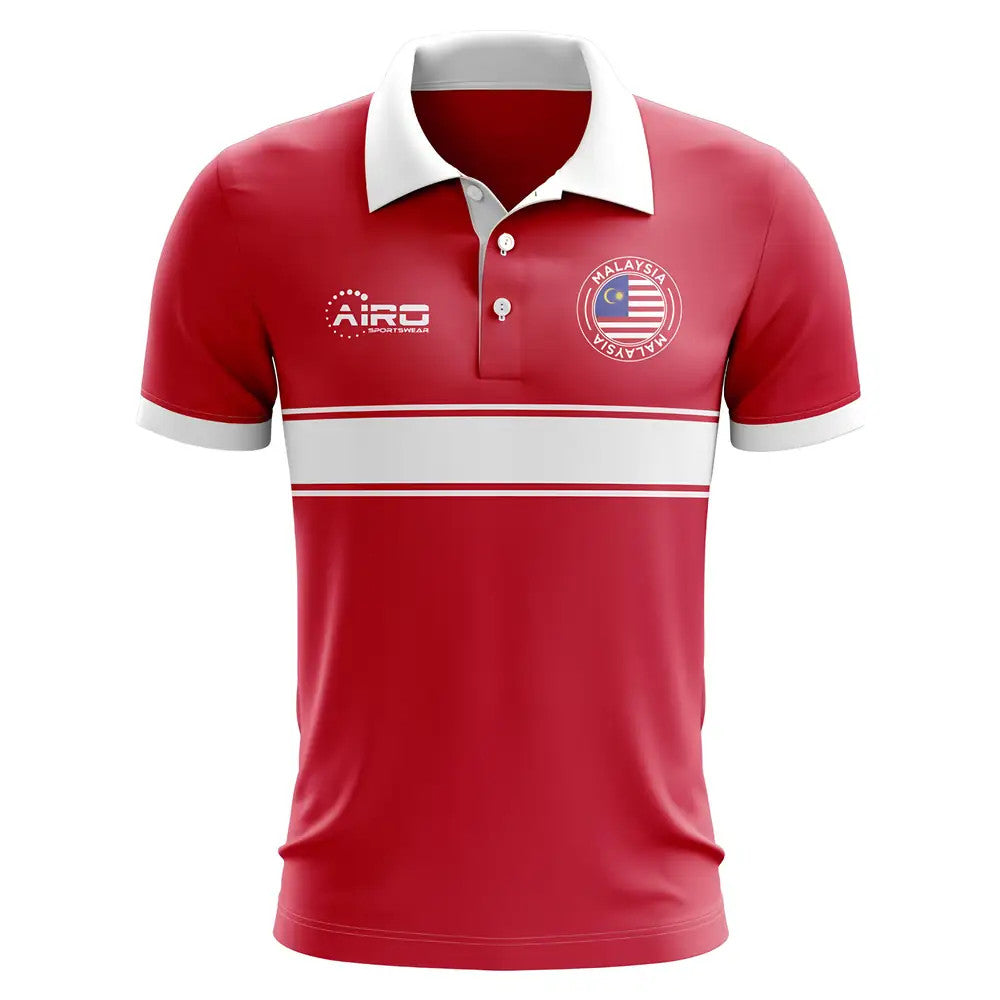 Malaysia Concept Stripe Polo Shirt (Red) - Kids_1