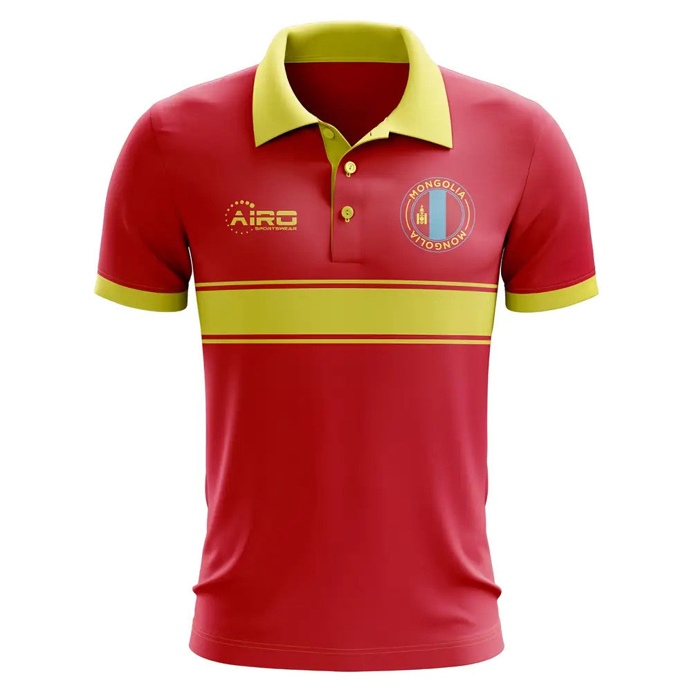 Mongolia Concept Stripe Polo Shirt (Red) - Kids_1