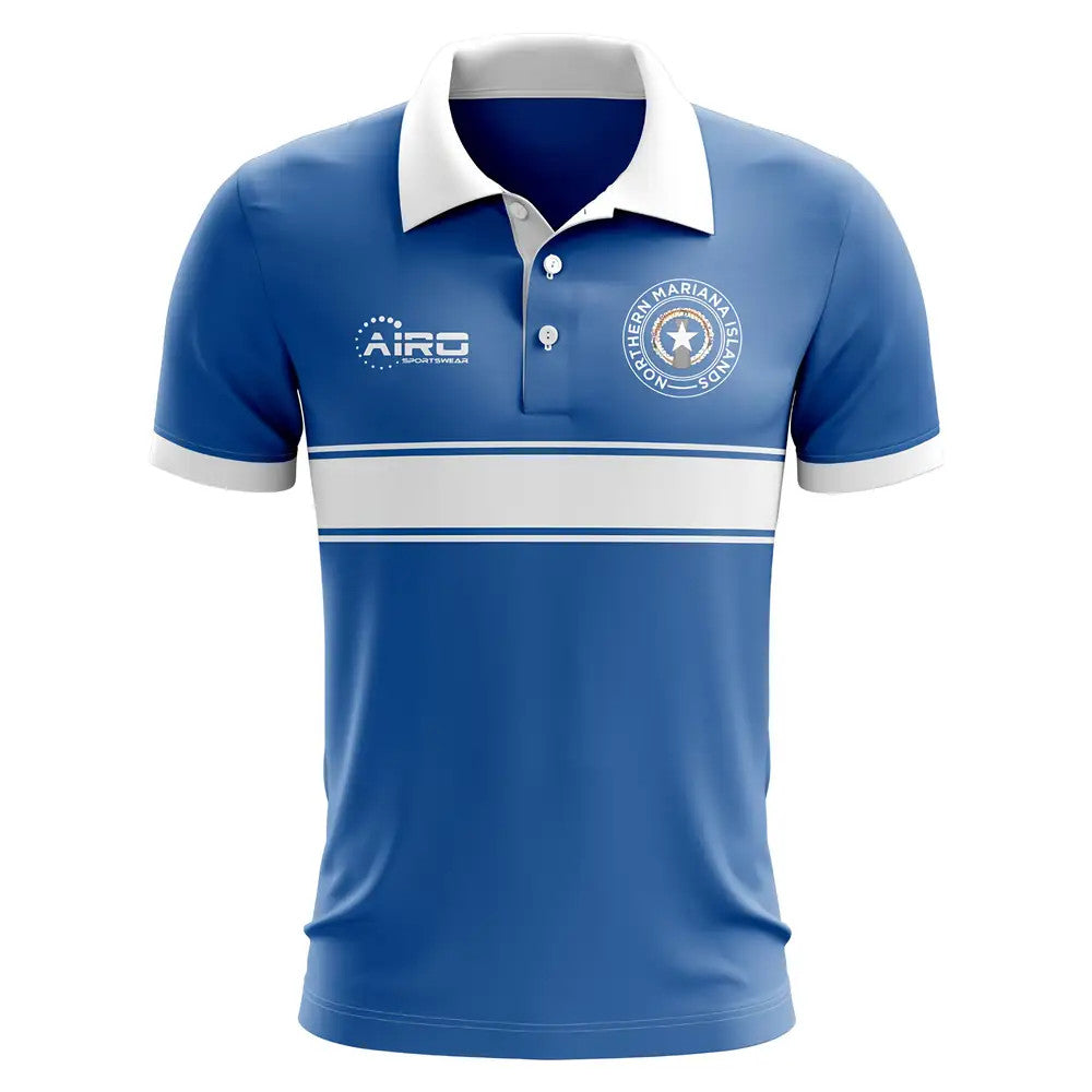 Northern Mariana Islands Concept Stripe Polo Shirt (Blue) - Kids_0