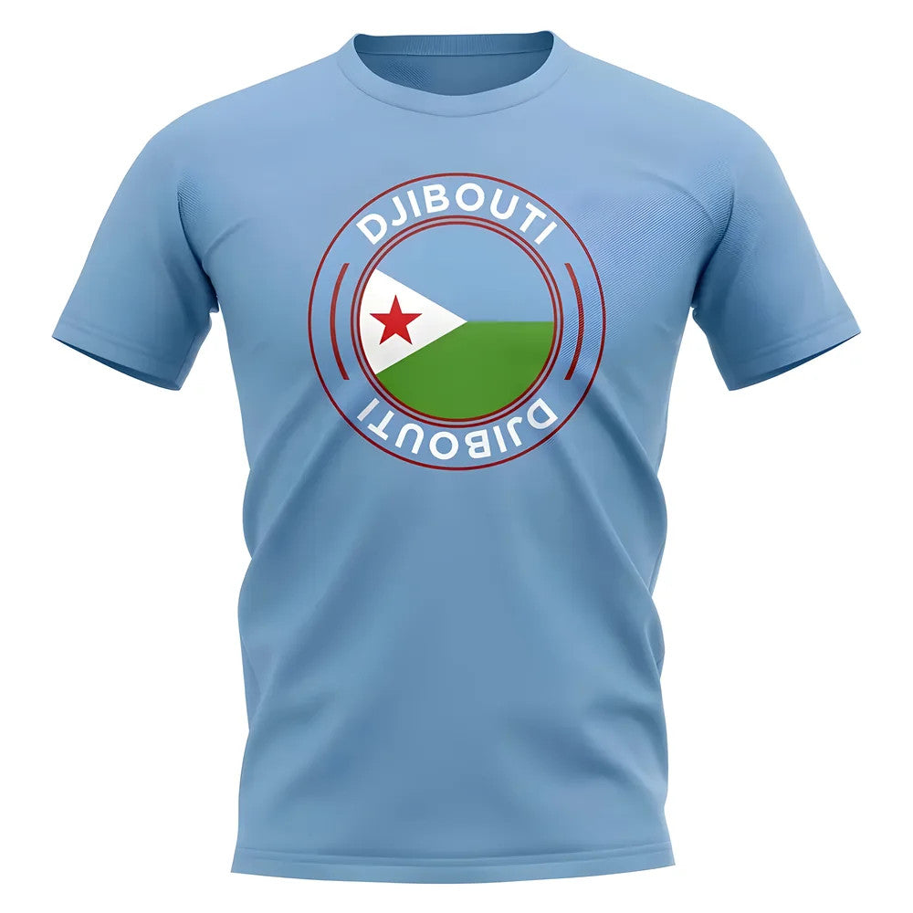 Djibouti Football Badge T-Shirt (Sky)_1
