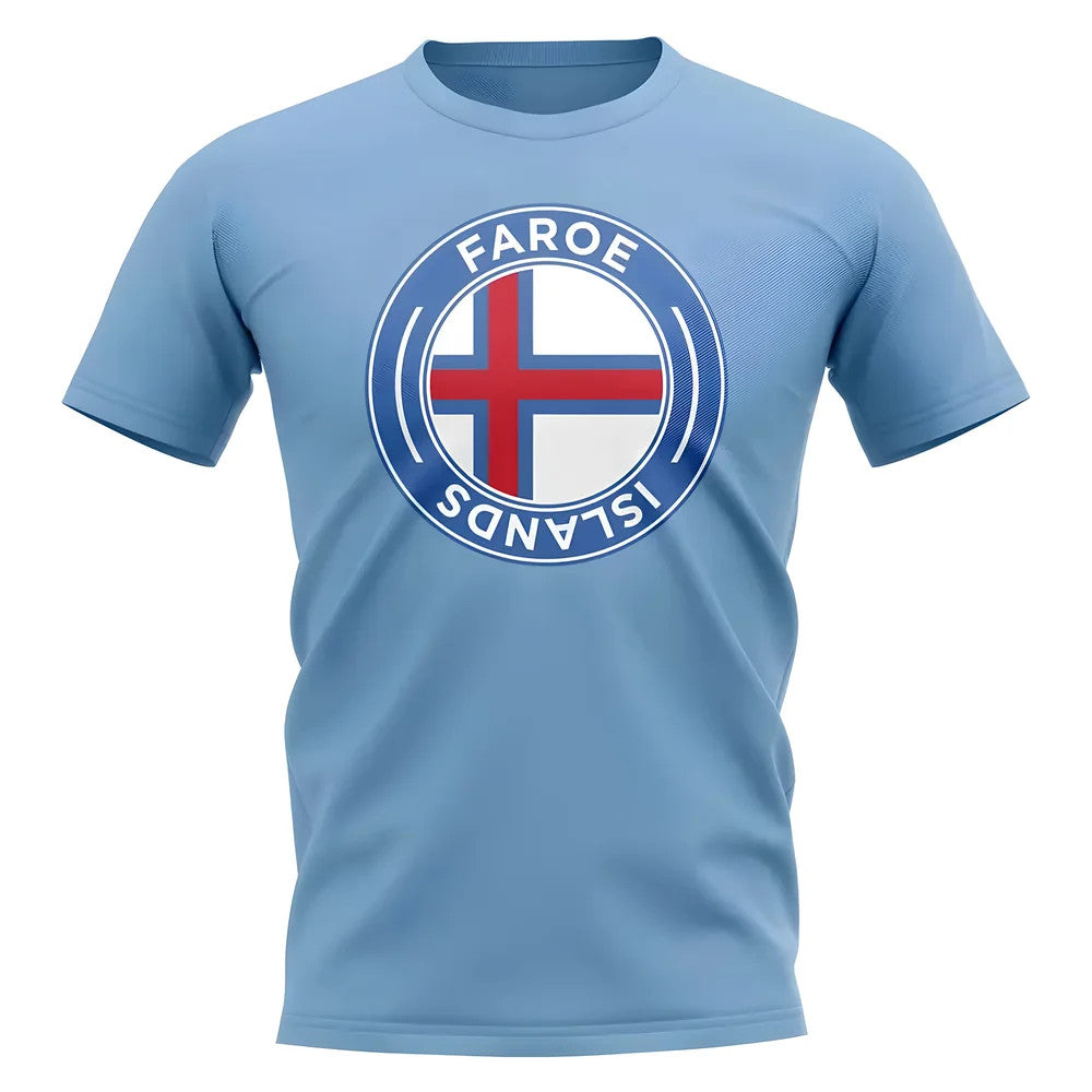 Faroe Islands Football Badge T-Shirt (Sky)_0