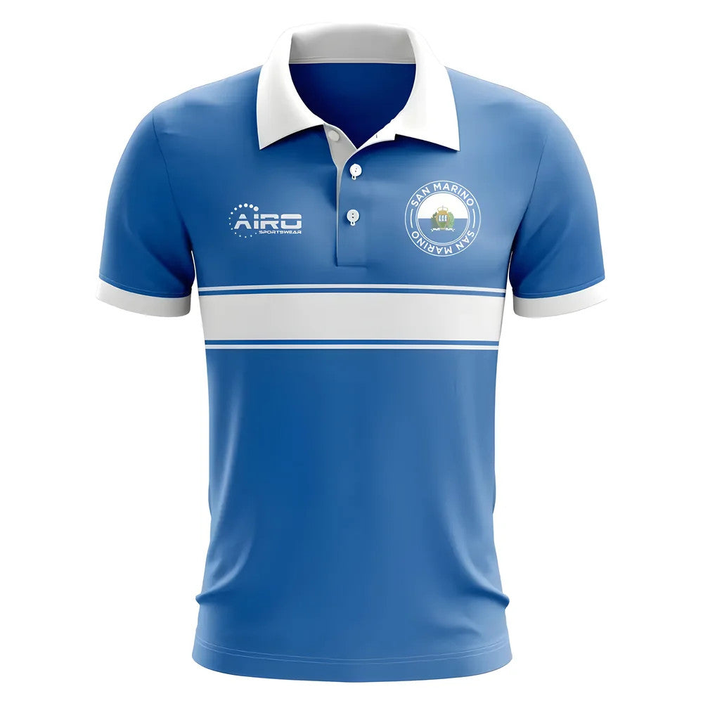 San Marino Concept Stripe Polo Shirt (Blue) - Kids_1