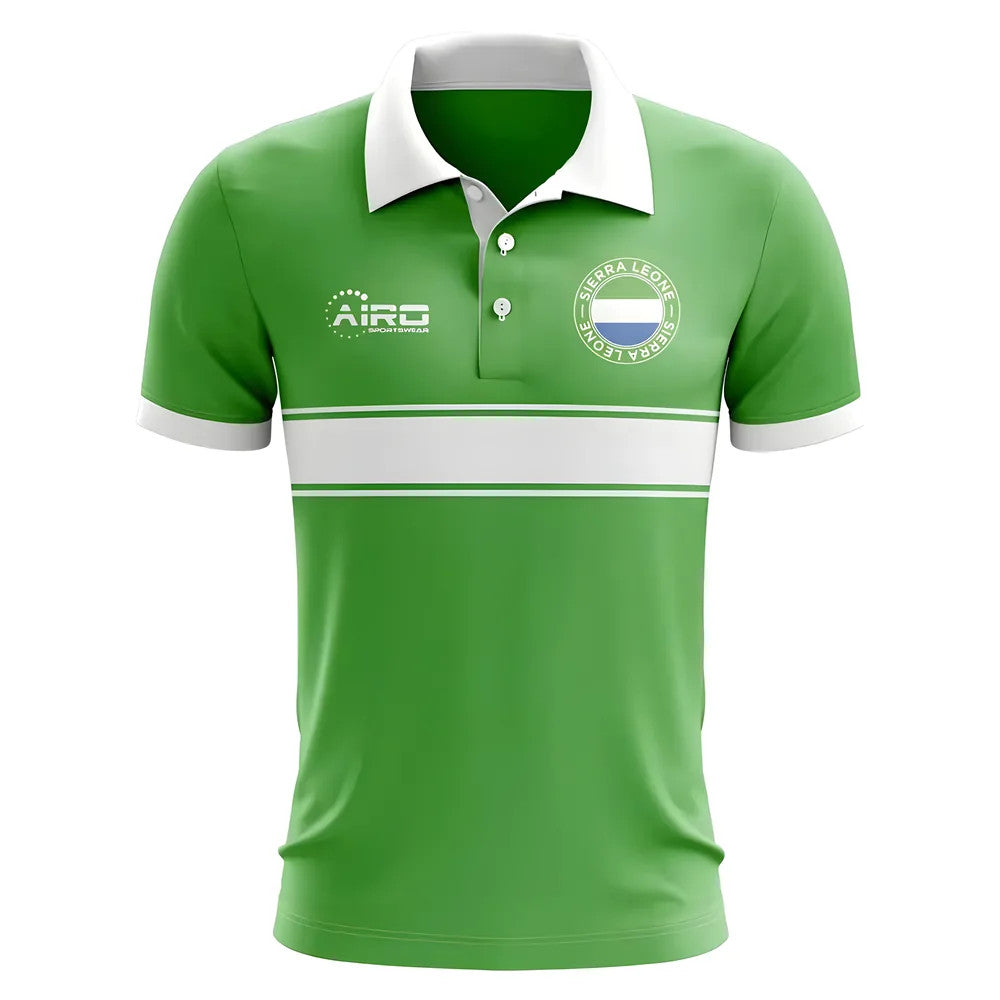 Sierra Leone Concept Stripe Polo Shirt (Green) - Kids_1