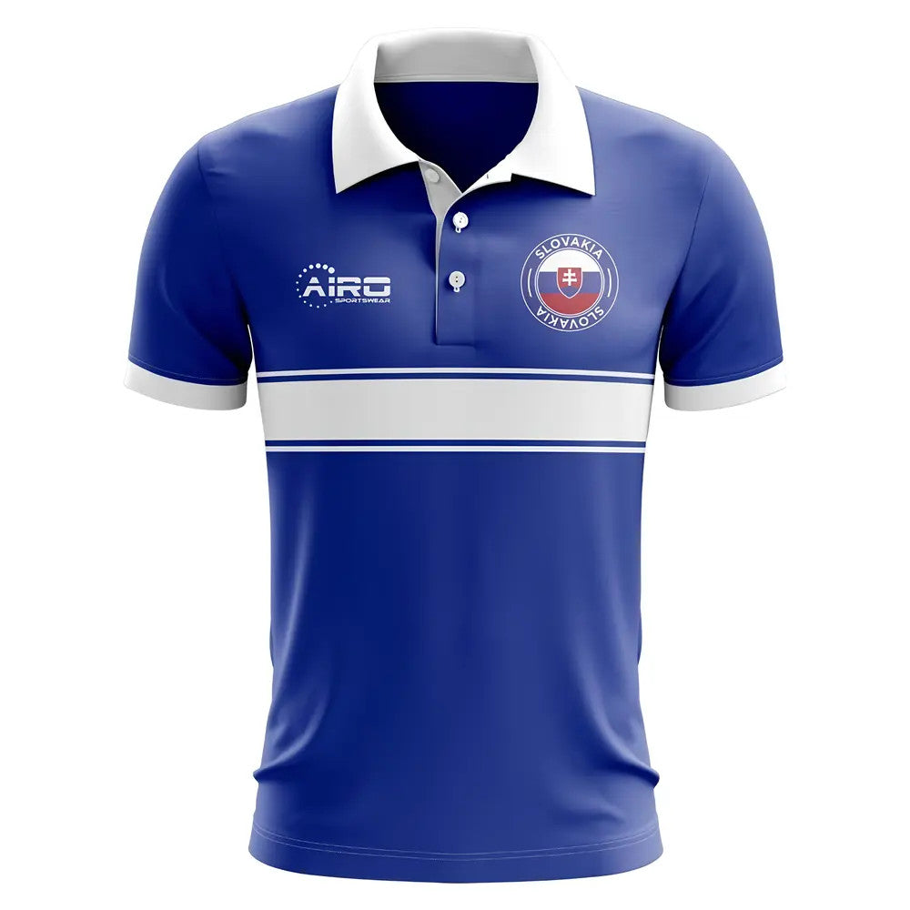 Slovakia Concept Stripe Polo Shirt (Blue) - Kids_0