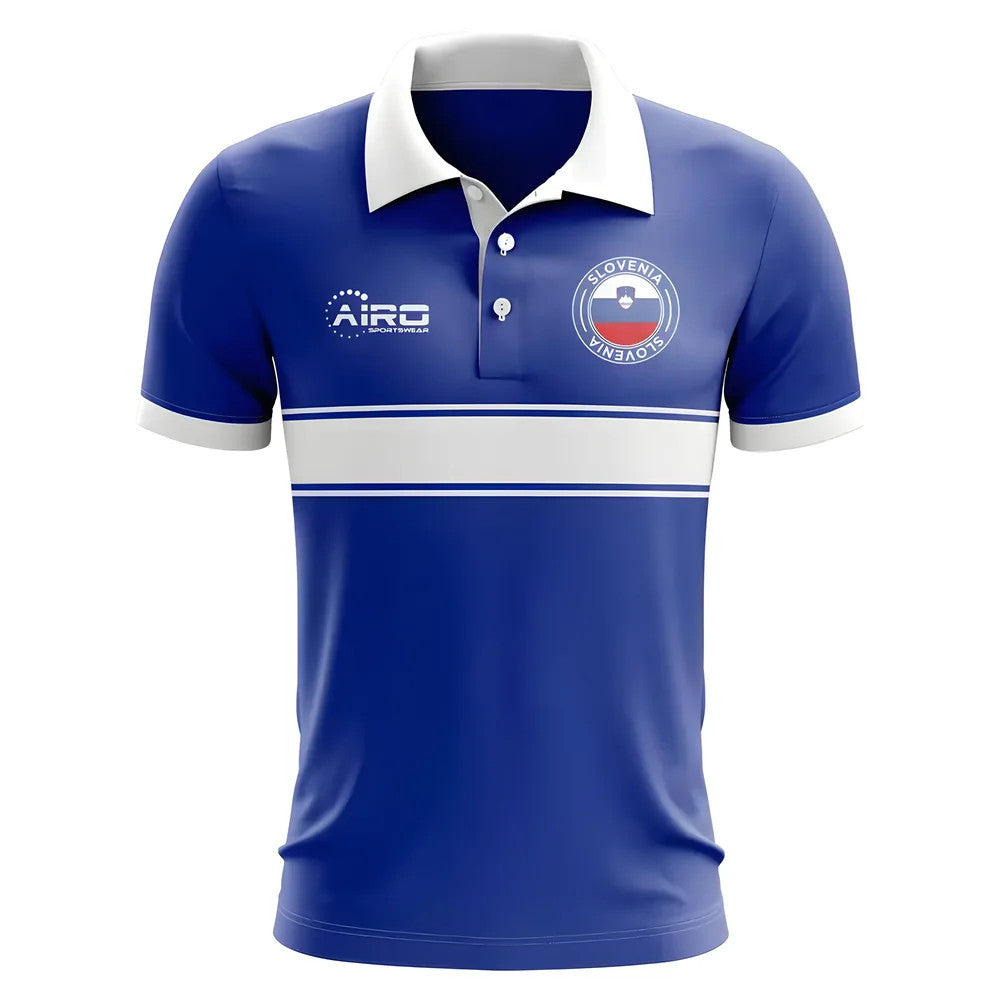 Slovenia Concept Stripe Polo Shirt (Blue) - Kids_1