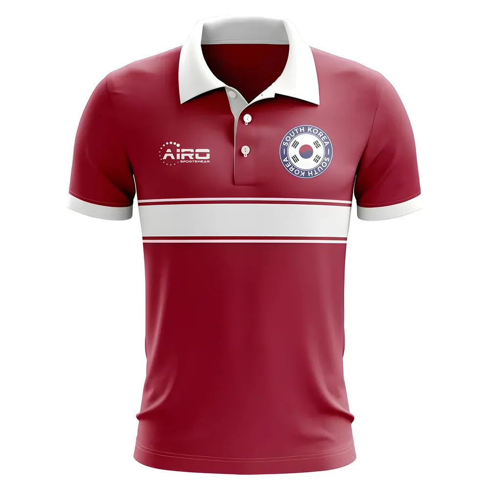 South Korea Concept Stripe Polo Shirt (Red) - Kids_1