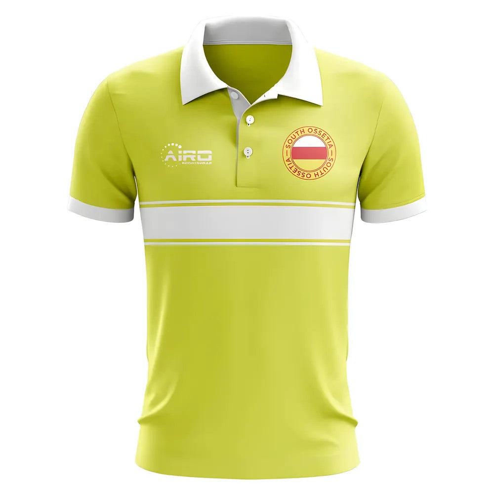 South Ossetia Concept Stripe Polo Shirt (Yellow) - Kids_0
