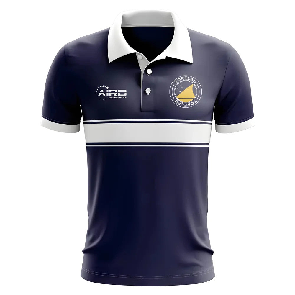 Tokelau Concept Stripe Polo Shirt (Navy) - Kids_0