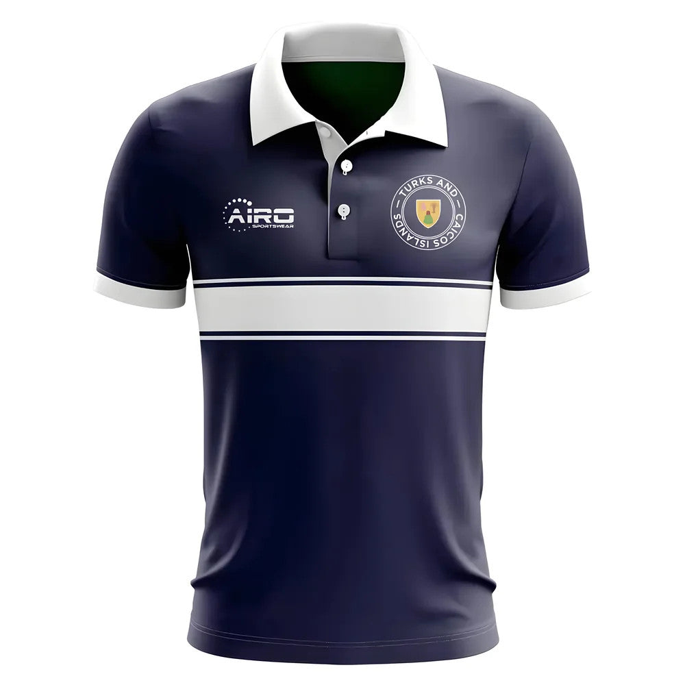 Turks and Caicos Concept Stripe Polo Shirt (Navy) - Kids_1