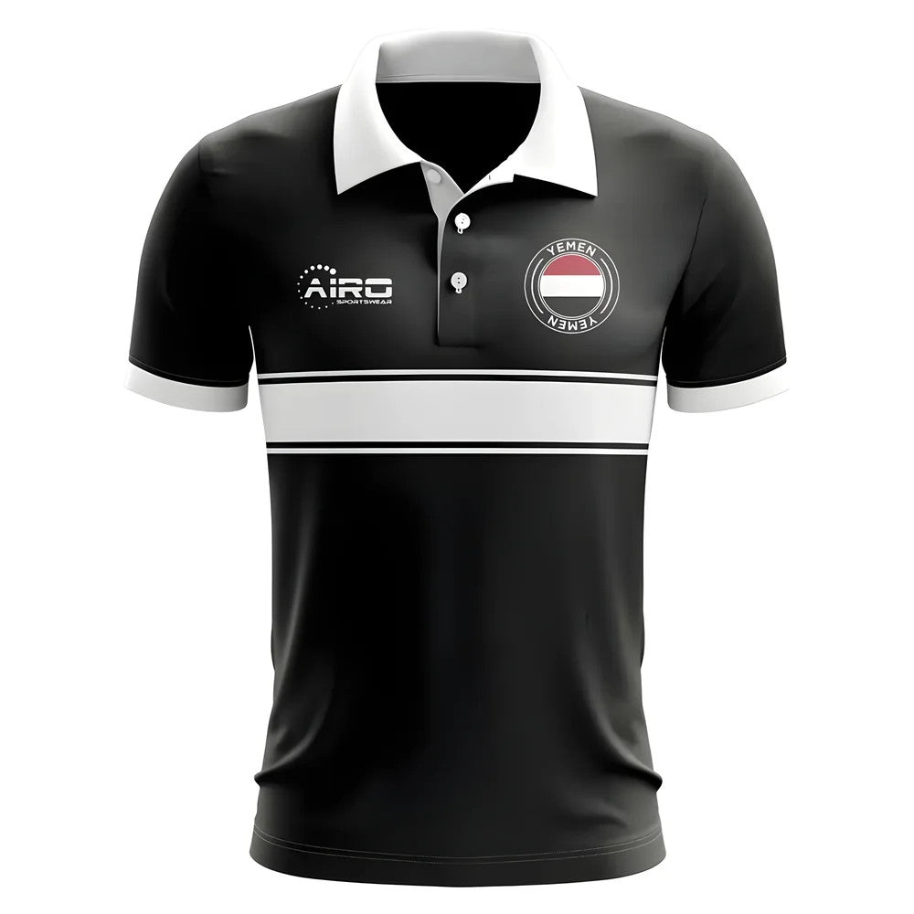 Yemen Concept Stripe Polo Shirt (Black) - Kids_1