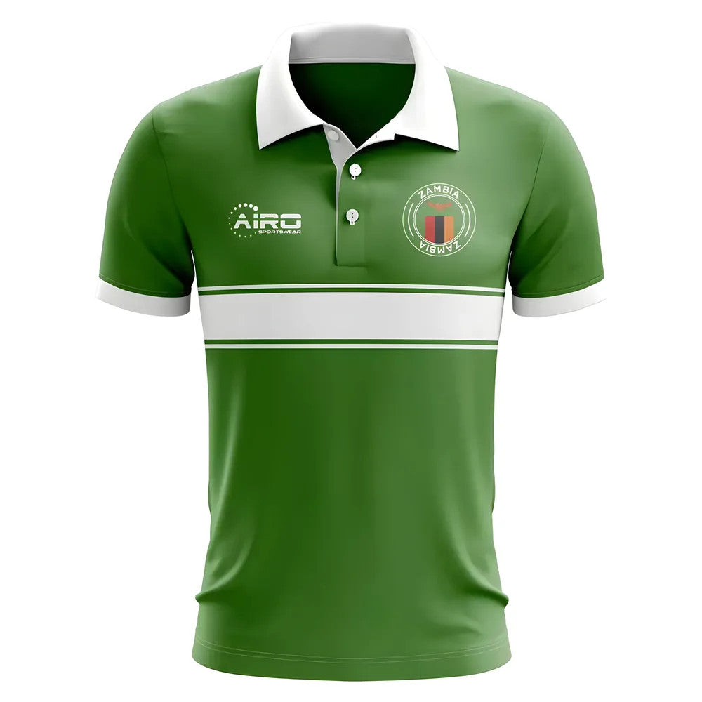 Zambia Concept Stripe Polo Shirt (Green) - Kids_1