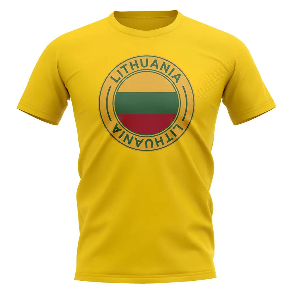 Lithuania Football Badge T-Shirt (Yellow)_0