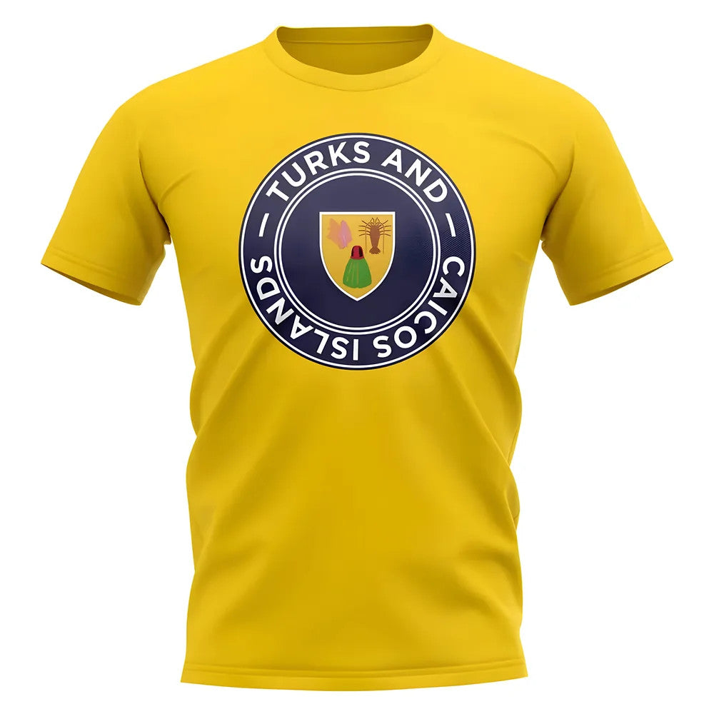 Turks and Caicos Football Badge T-Shirt (Yellow)_1