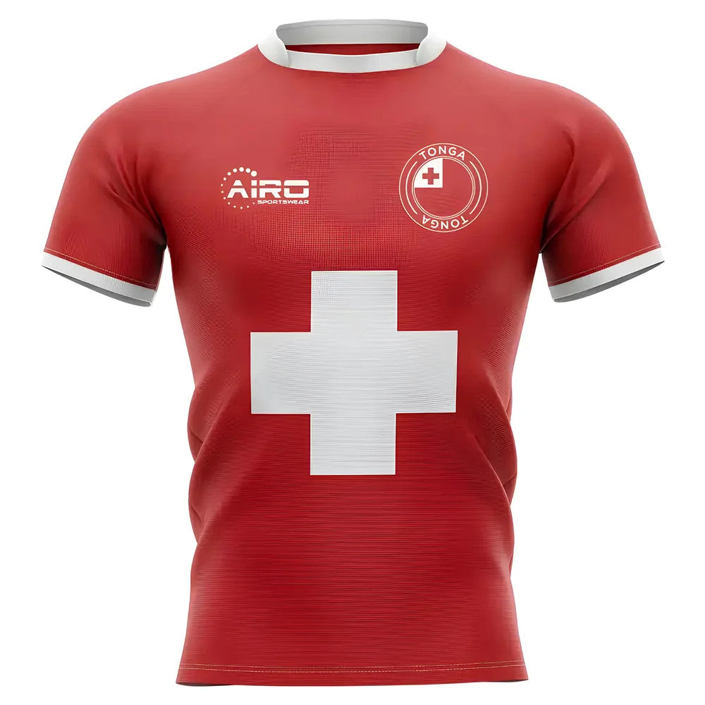 2025-2026 Tonga Flag Concept Rugby Shirt - Kids_0