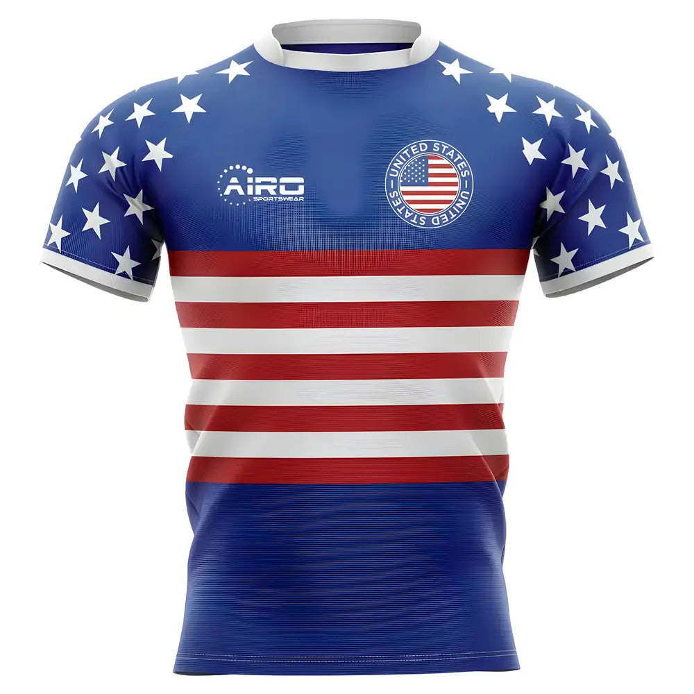 2025-2026 United States USA Flag Concept Rugby Shirt - Kids (Long Sleeve)_0