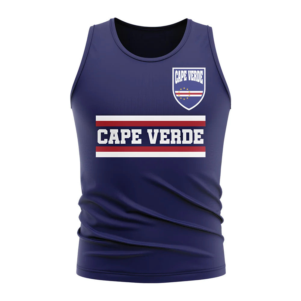 Cape Verde Core Football Country Sleeveless Tee (Navy)_1