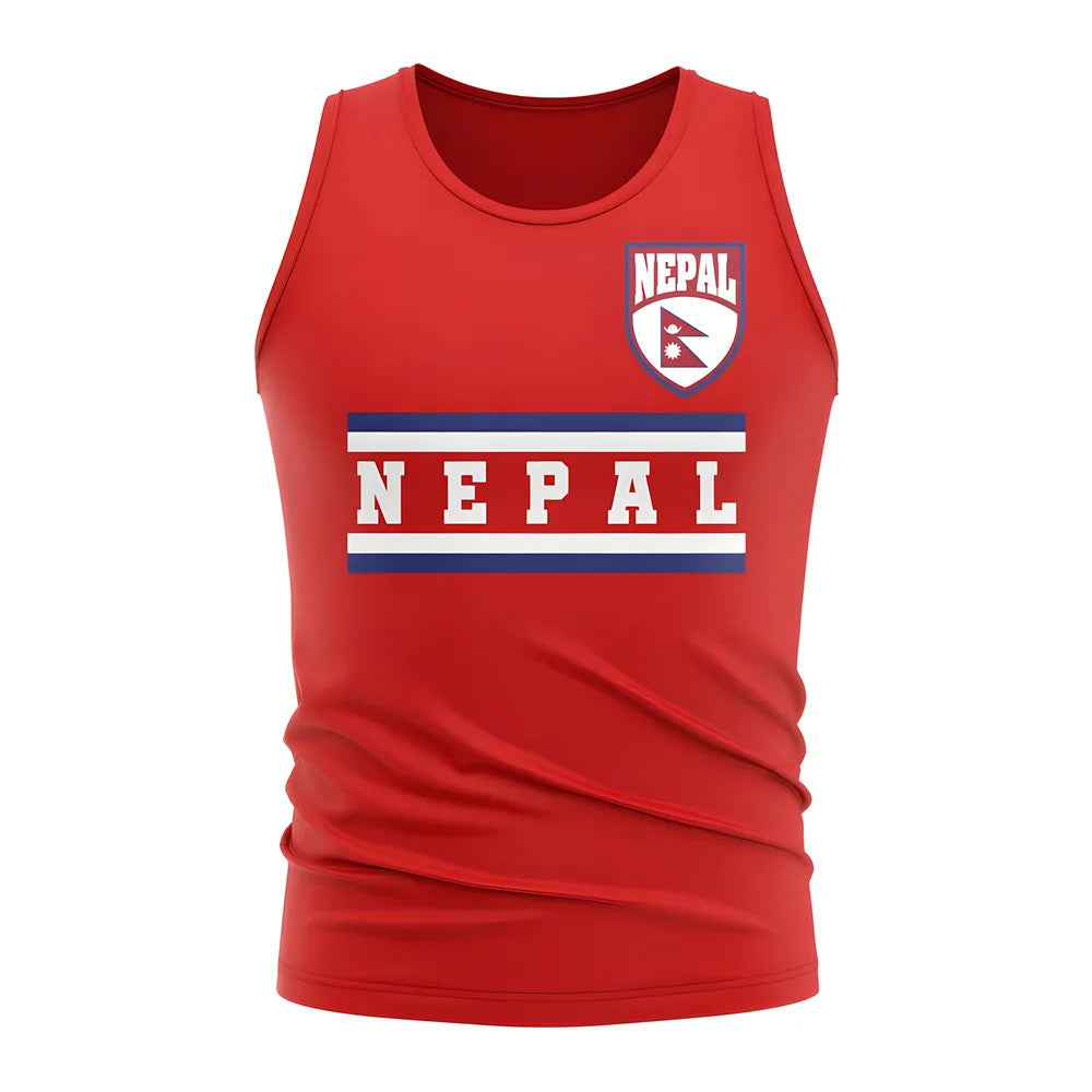 Nepal Core Football Country Sleeveless Tee (Red)_0