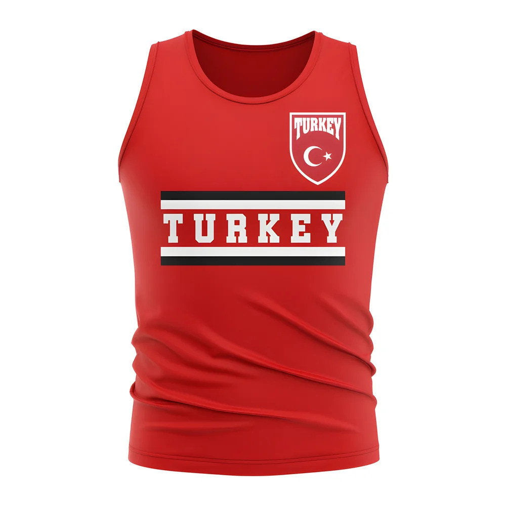 Turkey Core Football Country Sleeveless Tee (Red)_0