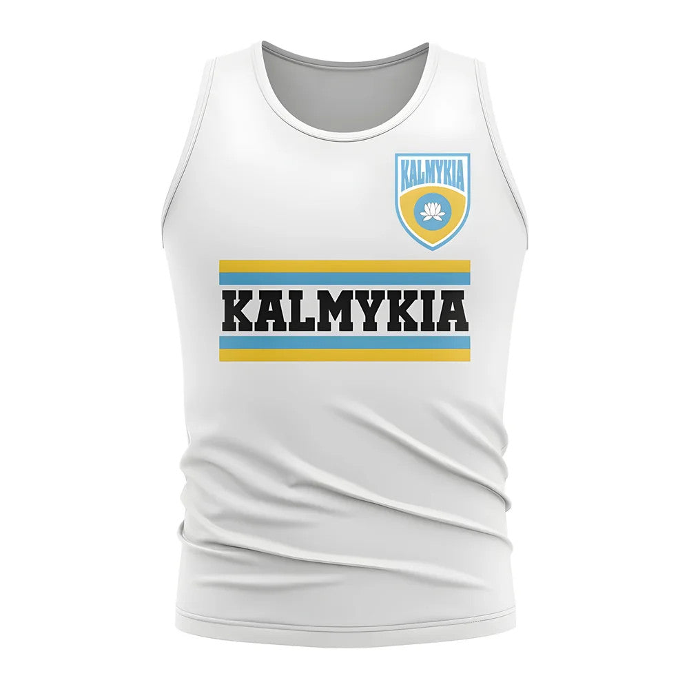 Kalmykia Core Football Country Sleeveless Tee (White)_0