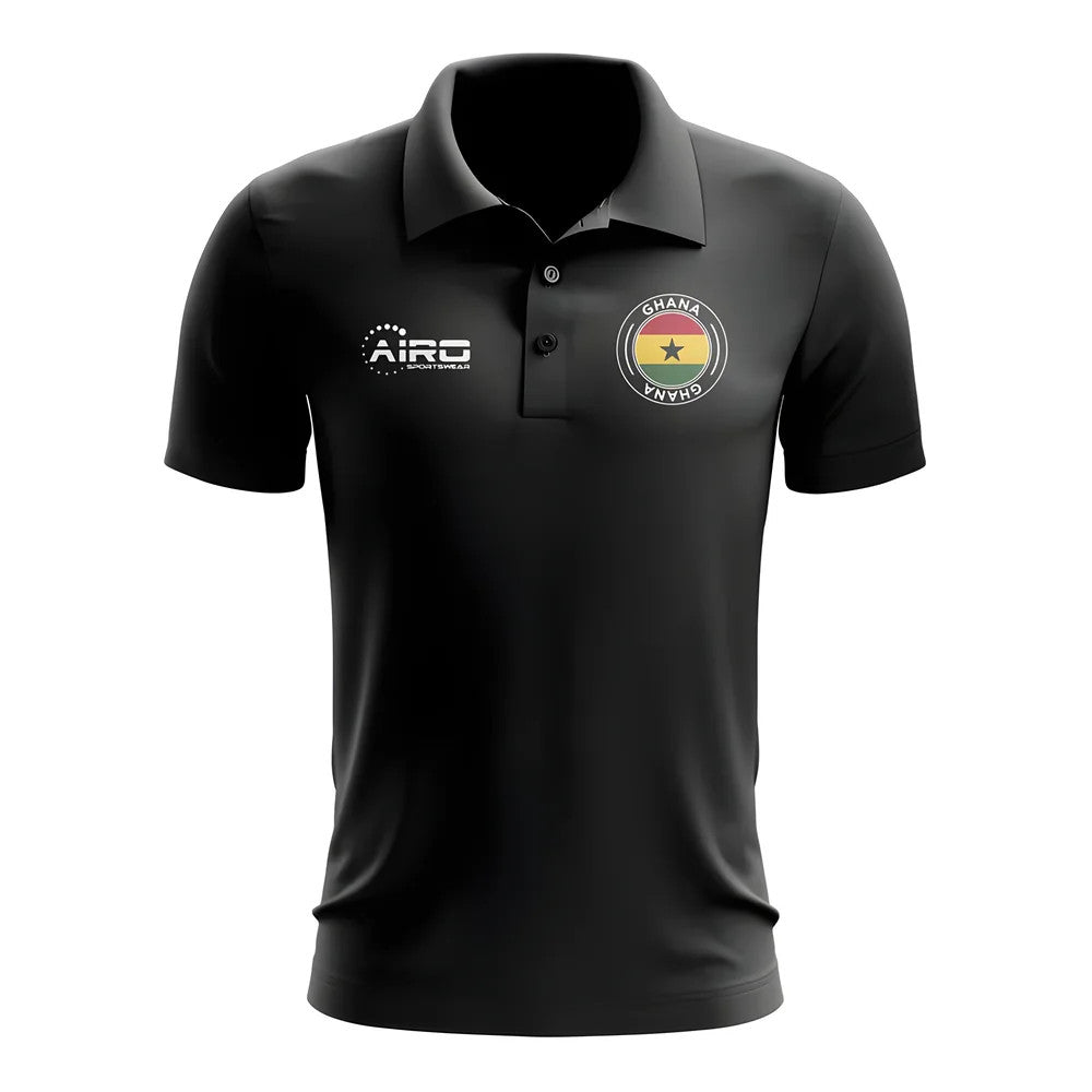 Ghana Football Polo Shirt (Black)_0