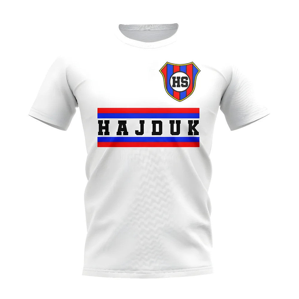 HNK Hajduk Split Core Football Club T-Shirt (White)_1