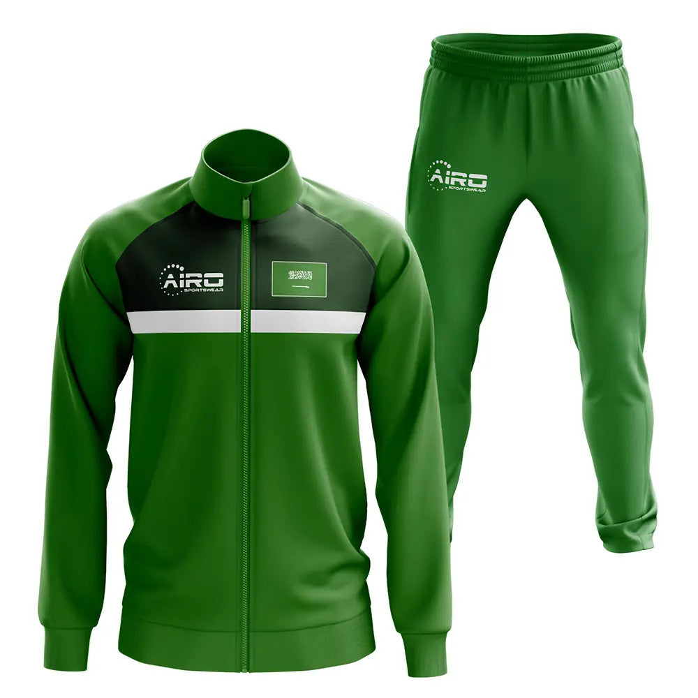 Saudi Arabia Concept Football Tracksuit (Green)_1