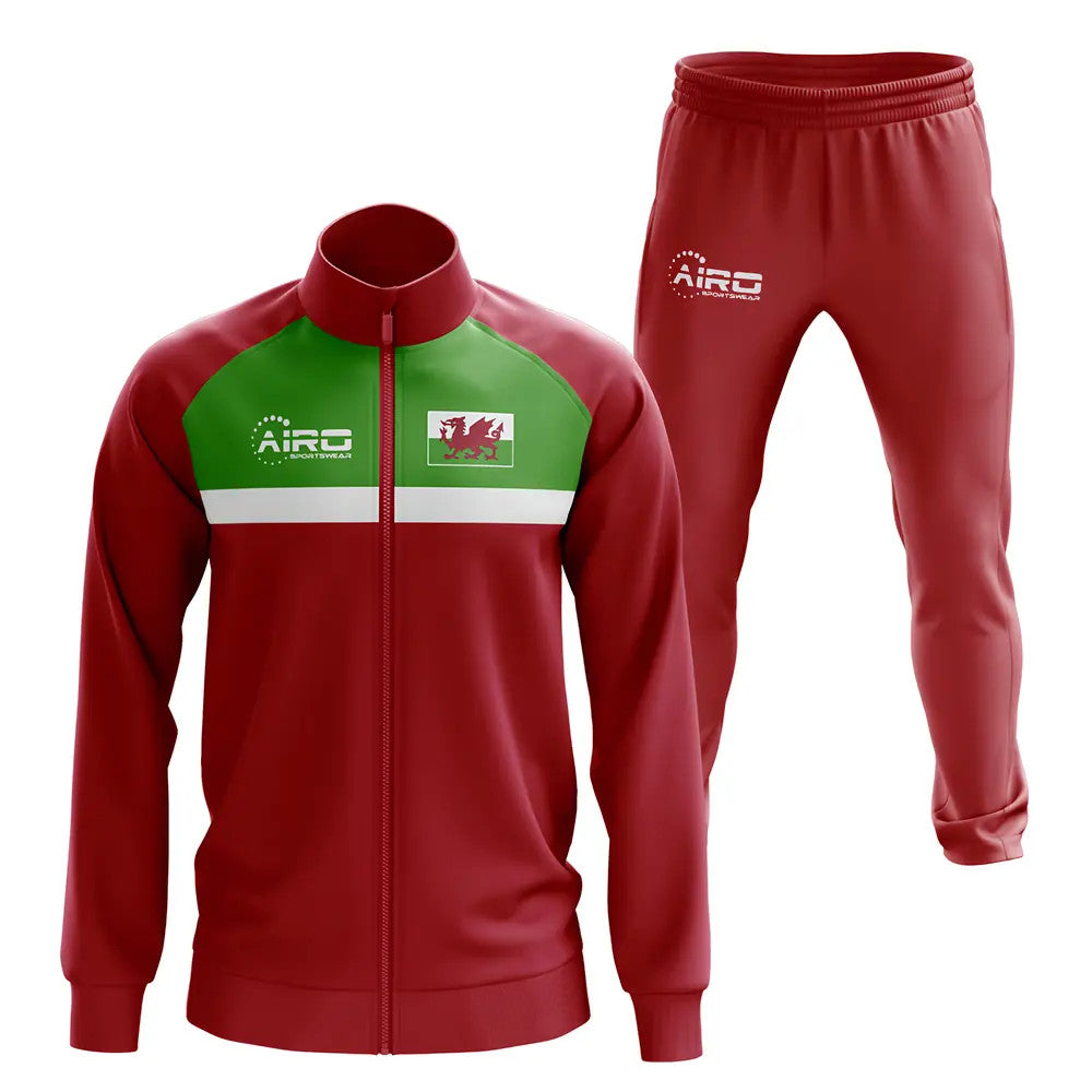 Wales Concept Football Tracksuit (Red)_1