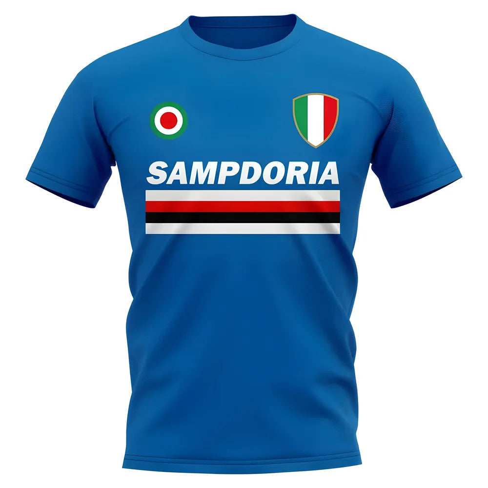 Sampdoria Vintage Football T-Shirt (Blue)_1