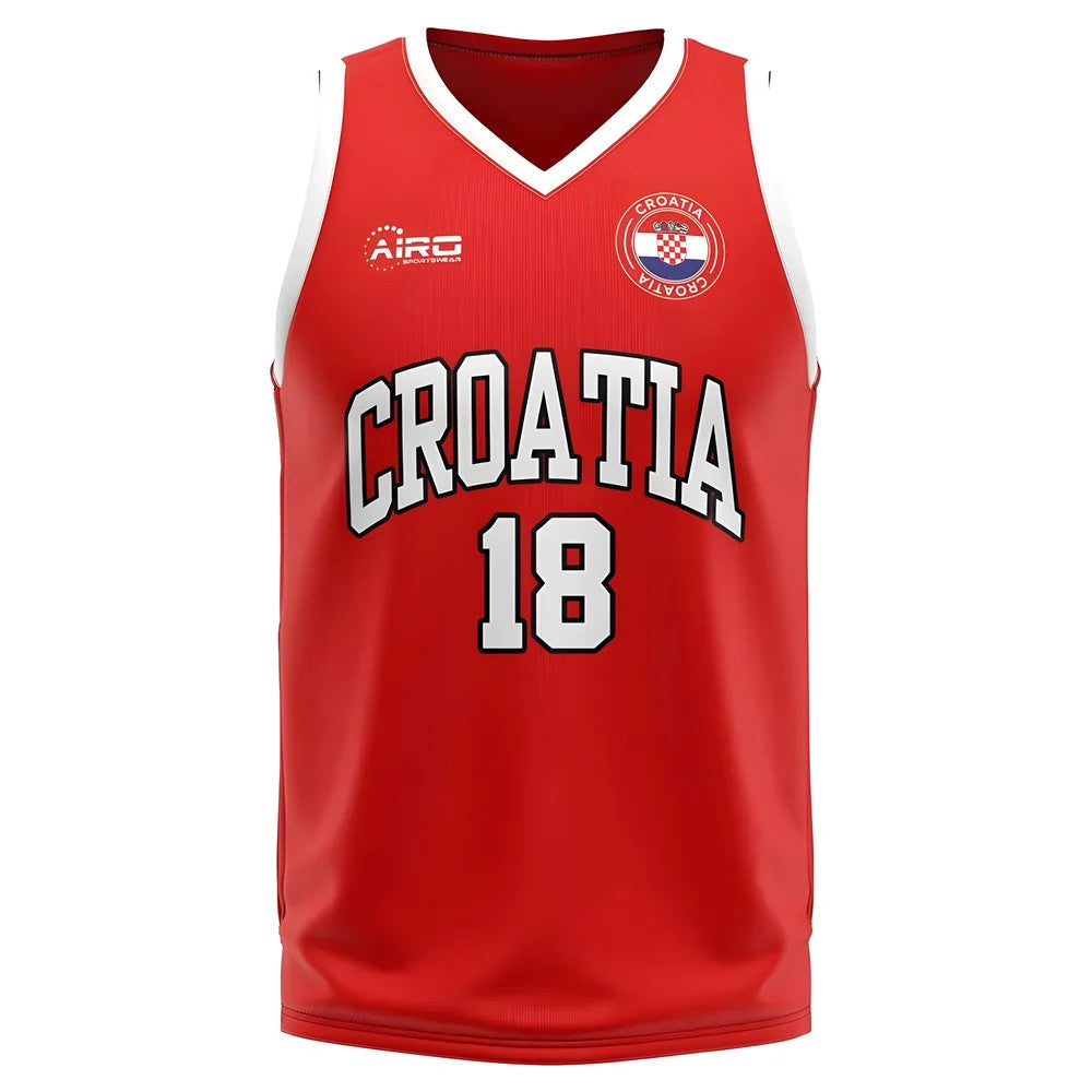Croatia Home Concept Basketball Shirt - Little Boys_0