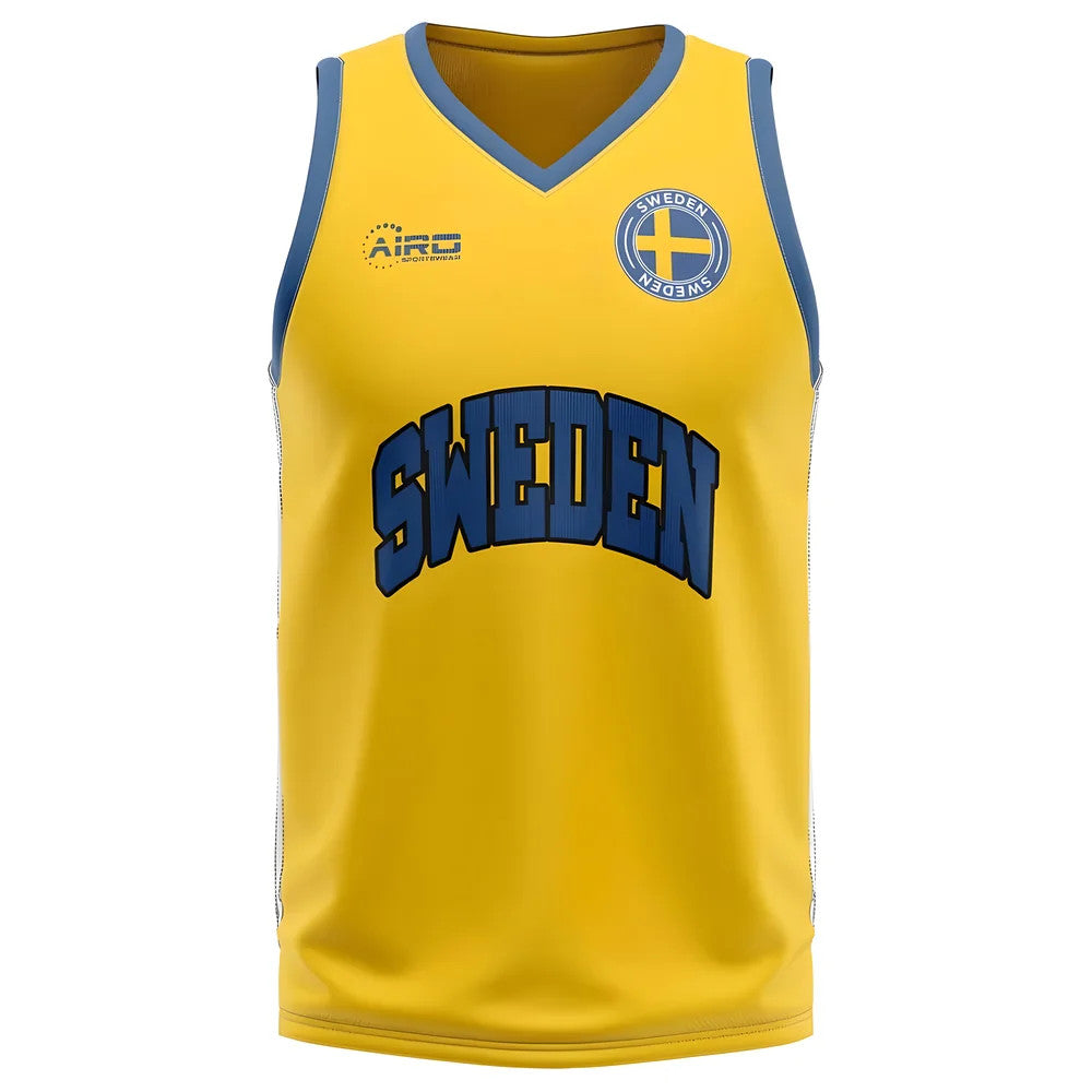 Sweden Home Concept Basketball Shirt - Little Boys_0