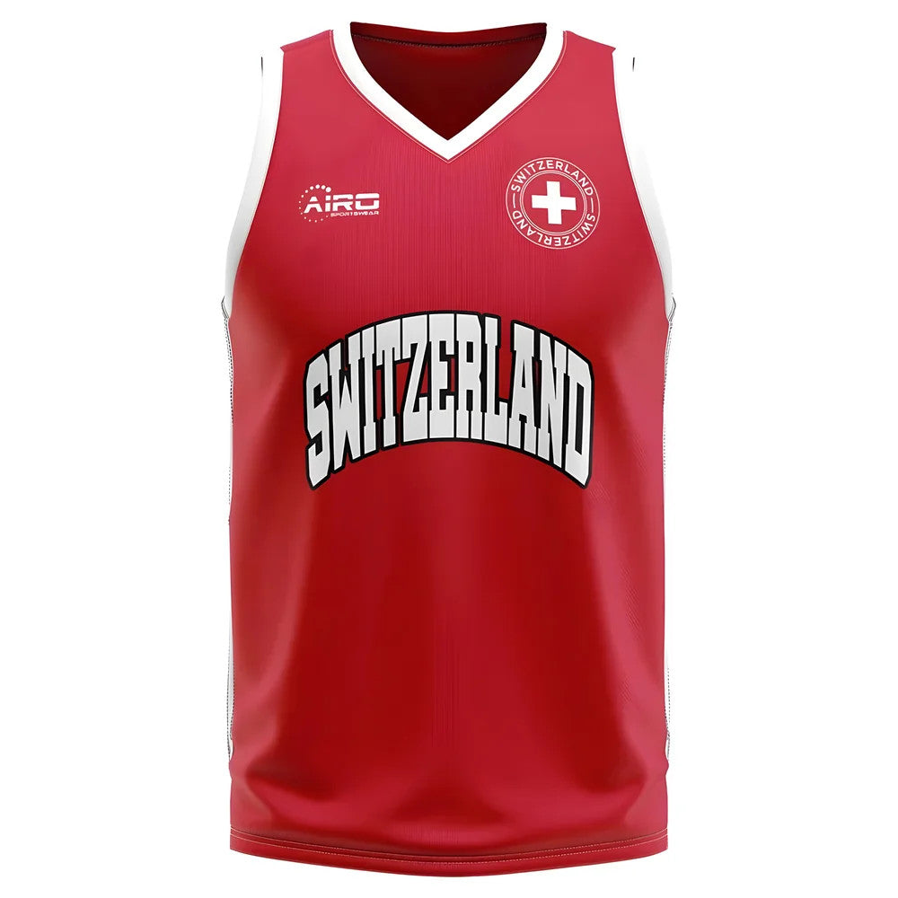 Switzerland Home Concept Basketball Shirt - Kids_0