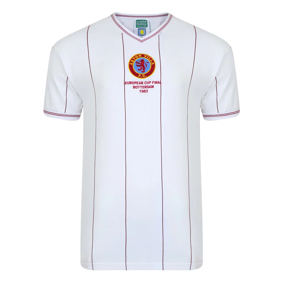 Score Draw Aston Villa 1982 Euro Final Retro Football Shirt (Cowans 10)_2