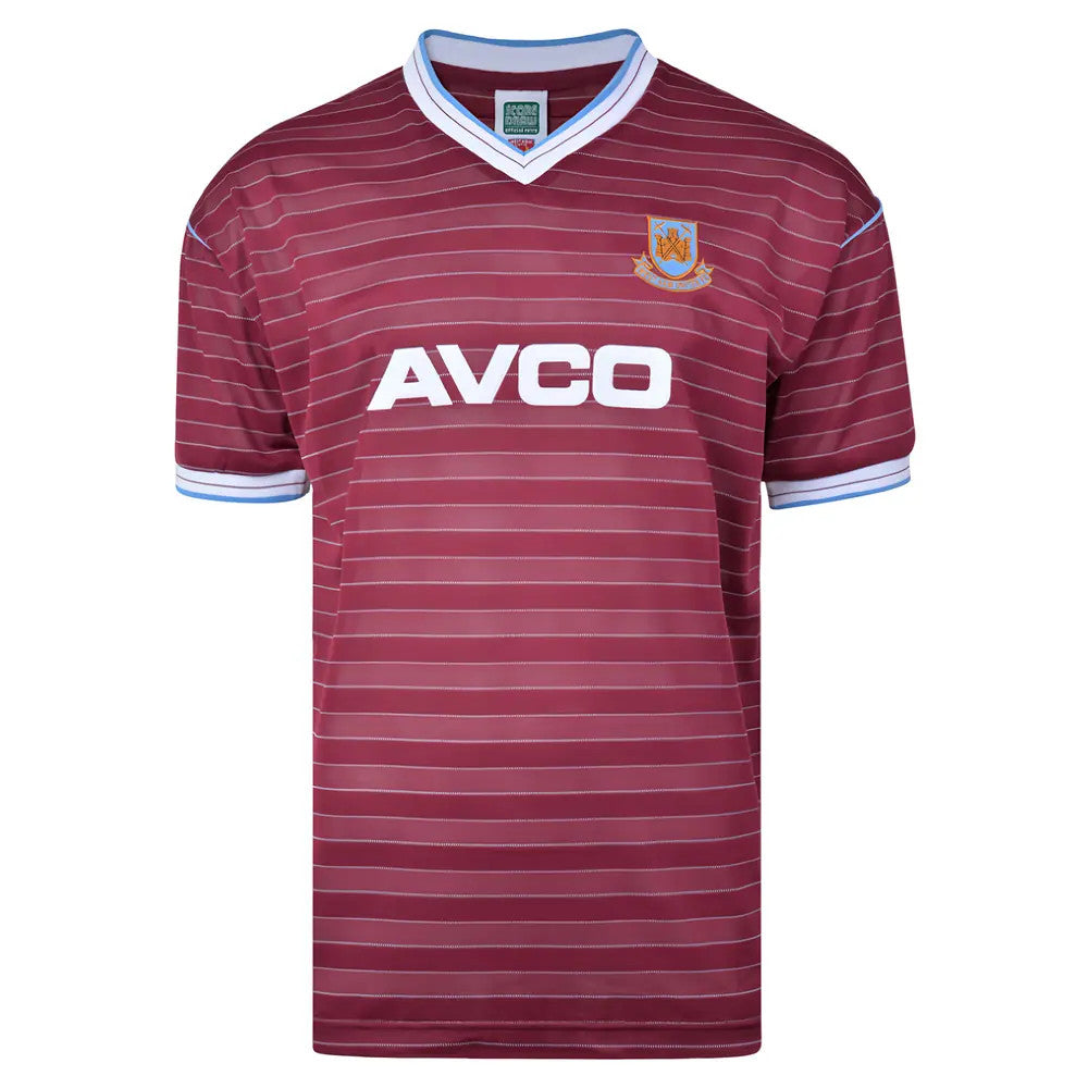 Score Draw West Ham United 1986 Retro Football Shirt_0