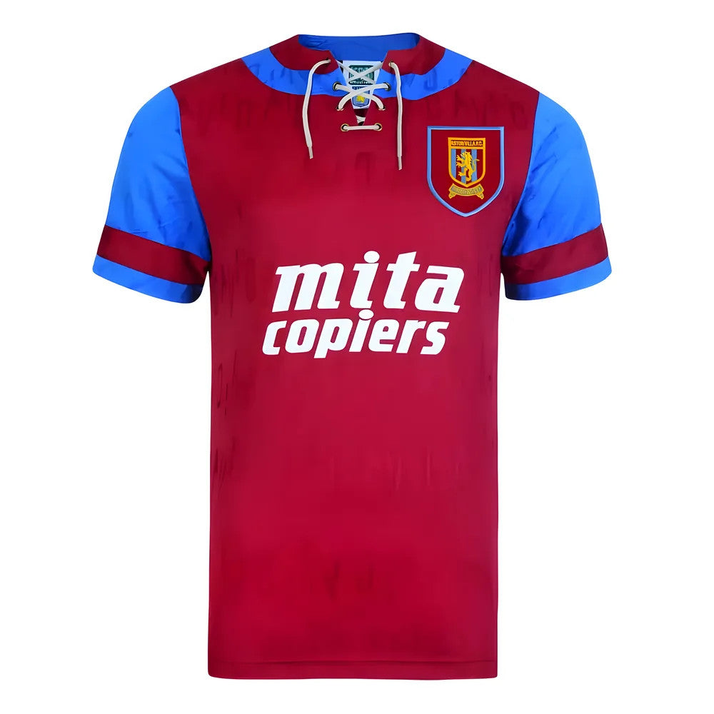 Score Draw Aston Villa 1992 Retro Football Shirt (Grealish 10)_2