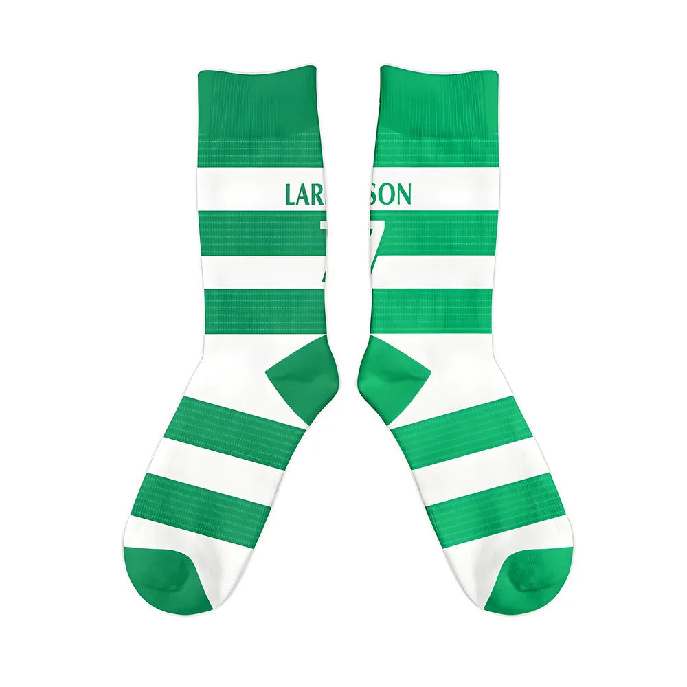 Celtic 1998 Henrik Larsson Retro Football Socks_1