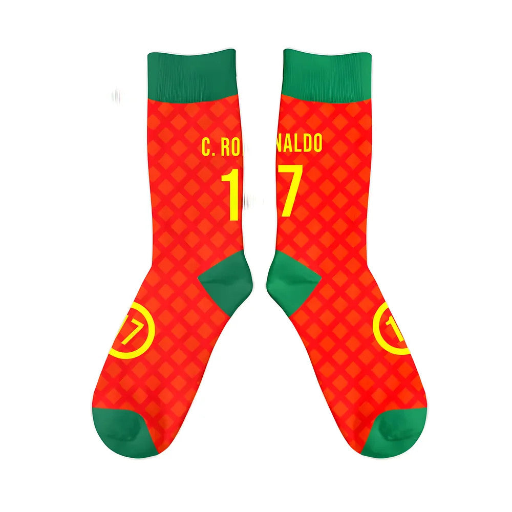 Portugal 2004 C.Ronaldo 17 Retro Football Socks_0