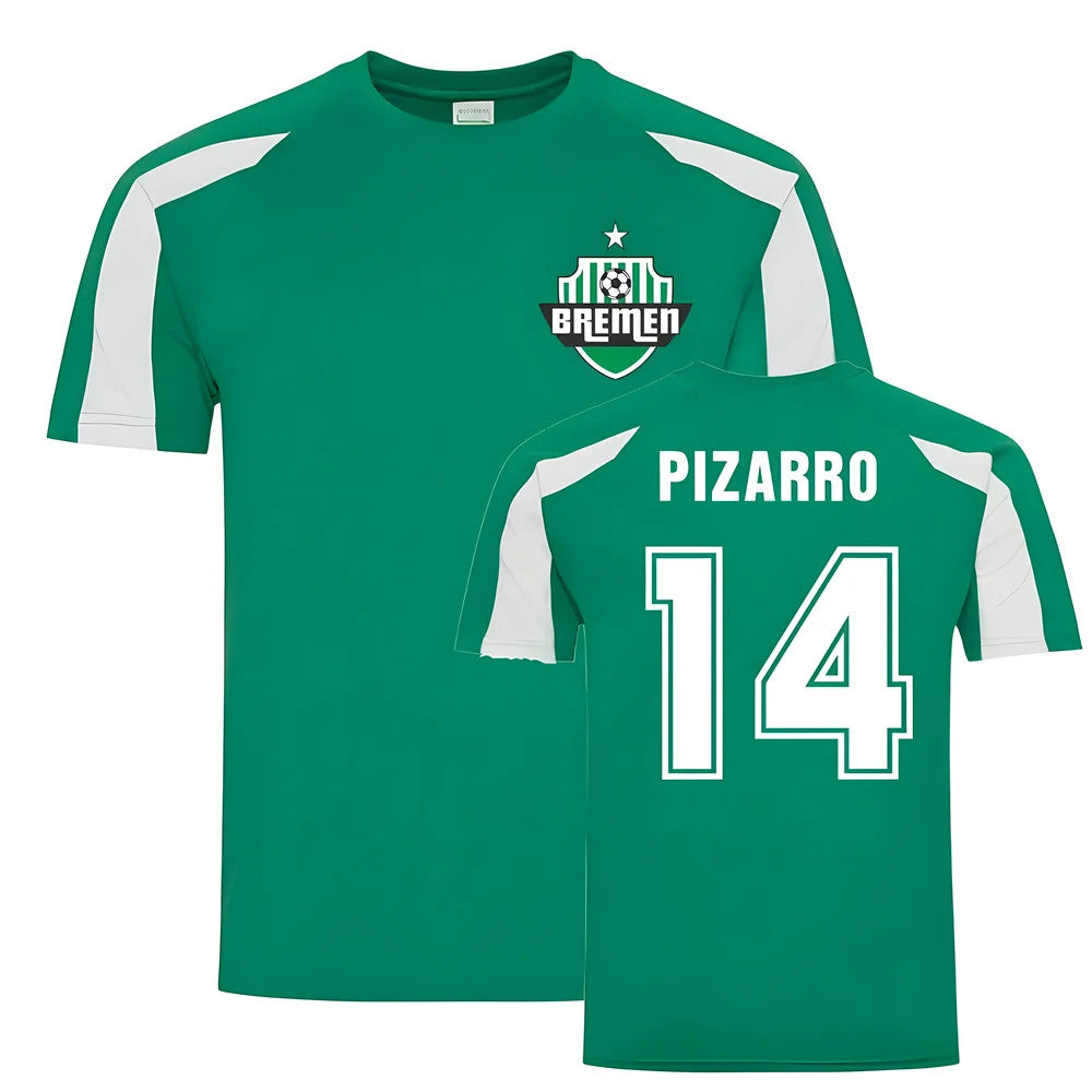 Claudio Pizarro Bremen Sports Training Jersey (Green)_0