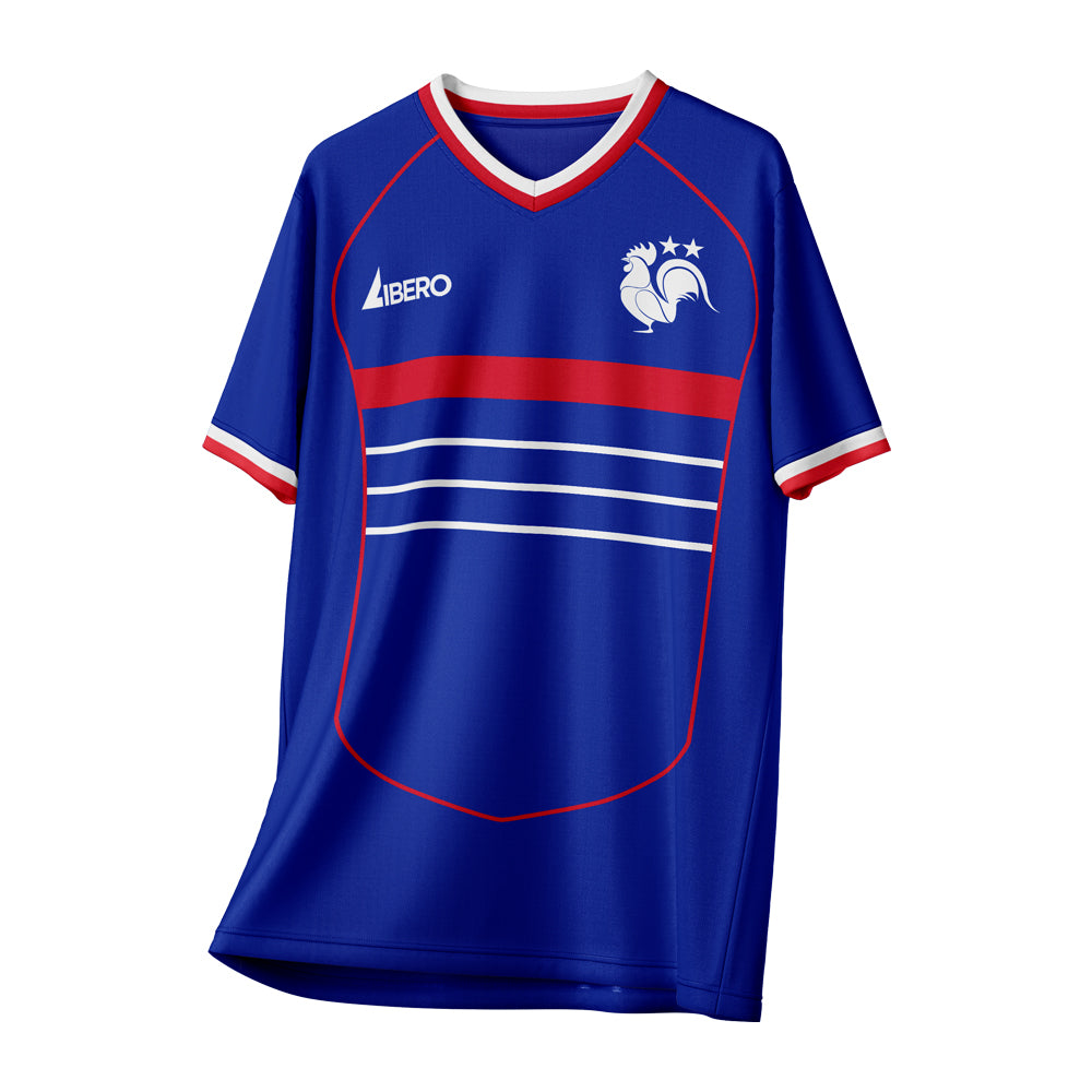 France 1998 Home Vintage Style Concept Shirt Adult Short Sleeve_0
