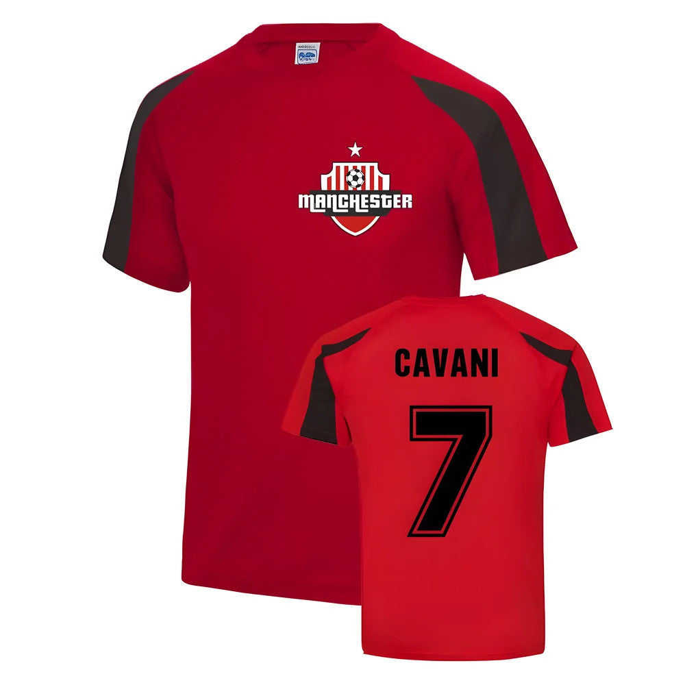 Edinson Cavani Manchester Sports Training Jersey (Red)_0