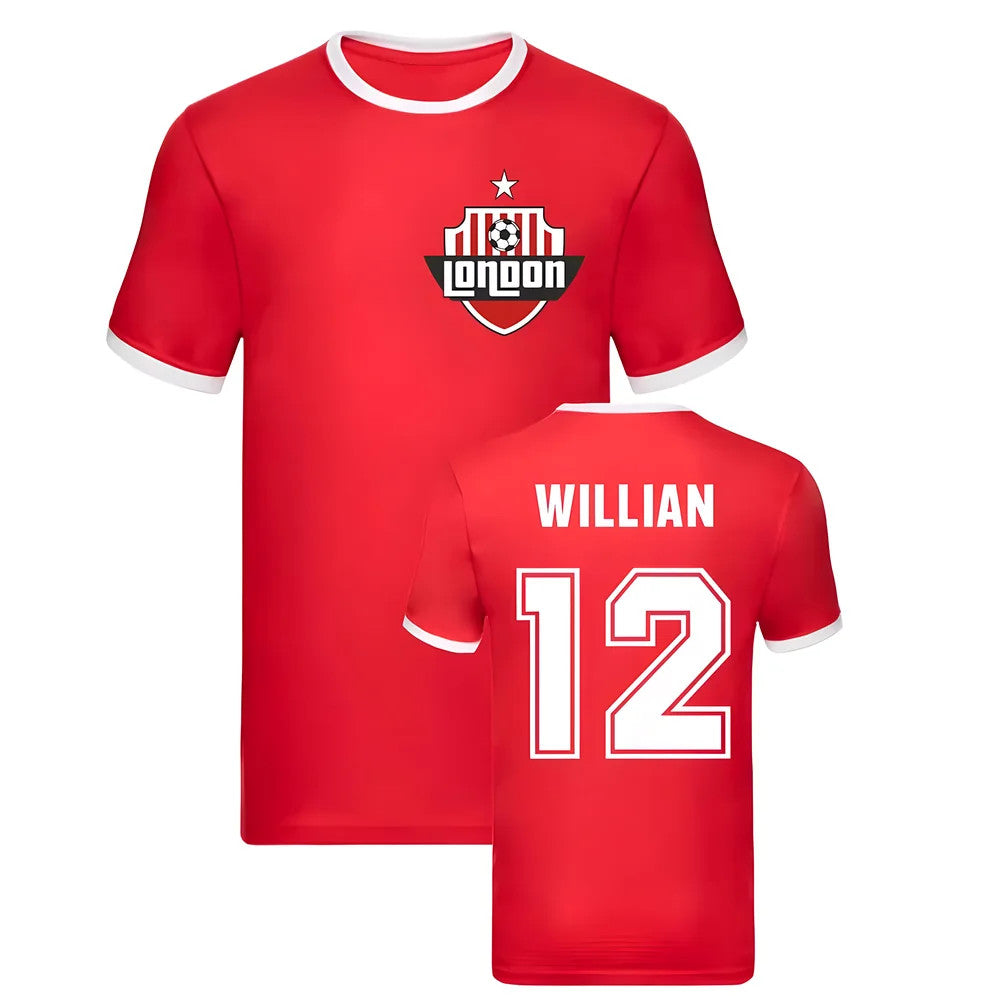 Willian Arsenal Ringer Tee (Red)_1