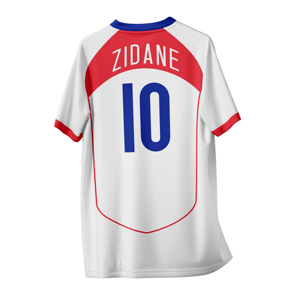 Zidane 10 France Vintage Style Concept Shirt Kids Short Sleeve_0