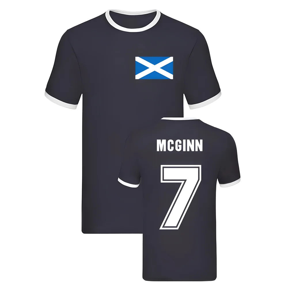 John McGinn Scotland Ringer Tee (Navy)_0