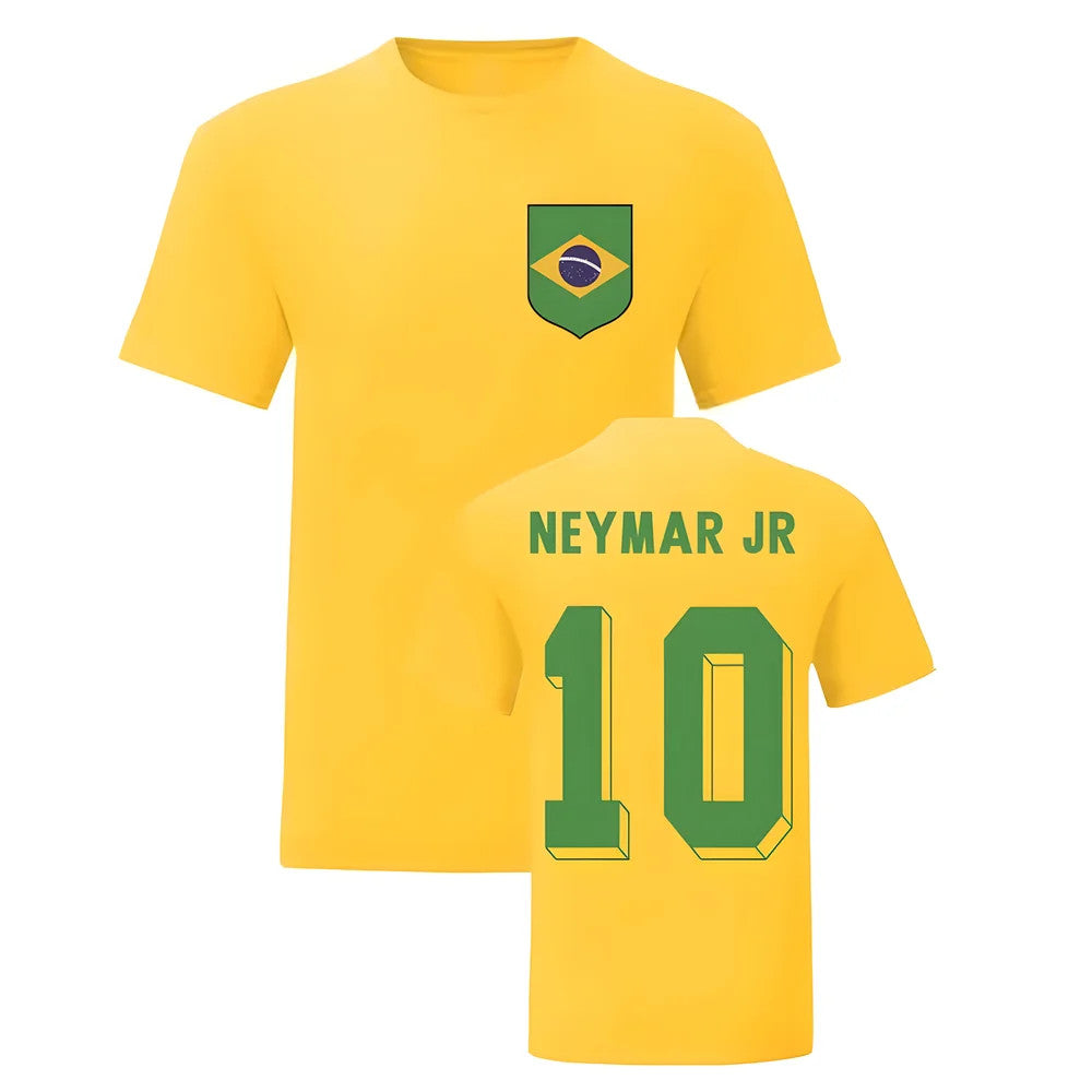 Neymar Jr Brazil National Hero Tee\'s (Yellow)_1