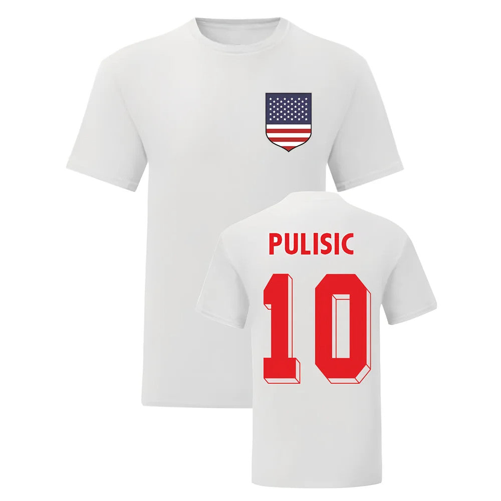 Christian Pulisic USA National Hero Tee (White)_1