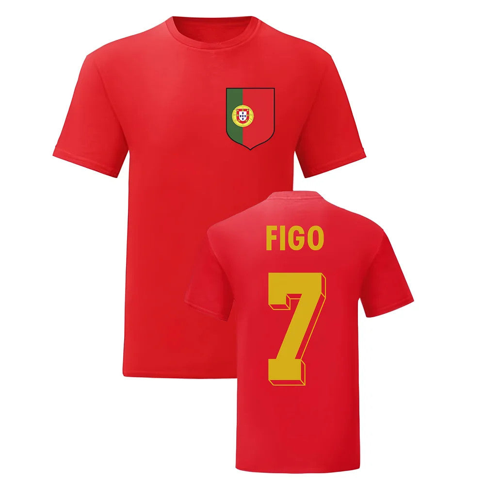 Luis Figo Portugal National Hero Tee (Red)_1