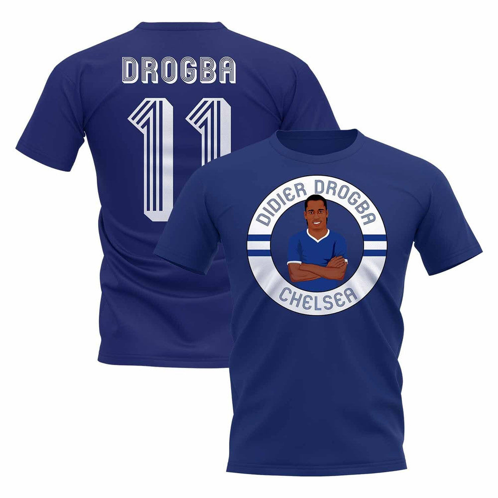 Didier Drogba Illustration T-Shirt (Blue)_1